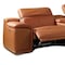 Homeroots Camel Italian Leather Power Reclining U Shaped Eight Piece Corner Sectional With Console 366354 - alternate 6