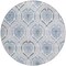 Homeroots 8' Gray And Denim Blue Round Medallion Washable Indoor Outdoor Area Rug 587658 - alternate 7