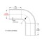 Hps Performance 1/4 in ID, 5 in Leg Length, 4-Ply High Temp Reinforced Silicone 90 Degree Elbow Coupler Hose, Black HTSEC90-025-BLK - alternate 4