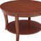 Homeroots 30" Walnut Wood Round Coffee Table With Shelf 694841 - alternate 5