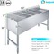 Amgood Underbar Sink, Stainless Steel, 18.75 in W x 60 in L x SINK BAR S3C-101410-LR-NF-Z - alternate 4