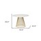 Homeroots 43" White And Gold Rounded Stainless Steel Pedestal Base Dining Table 486031 - alternate 4