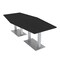 Skutchi Designs Hexagon Conference Table With Power Unit, 48 in W, 96 in L, Black HAR-HEX.IR-48X96-DOU-U999ST19-NA - alternate 1