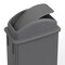 Regal Altair 23 Gallon Slim Rectangular Plastic Gray Trash Can with Dome Swing Lid and Mobile Dolly ZR-TC-300-GY+LD-310+DL-KIT - alternate 6