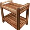Homeroots 21" X 20" Brown Solid Wood Rectangular Shower Bench With Shelf 383361 - alternate 5