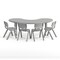 Flash Furniture 5 PC Plastic Activity Table and 4 Chairs Set, 10.5 in Seat Height-Soft Gray YU-YCX-0043-2-MOON-TBL-SFTGY-E-GG - alternate 7