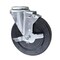 Service Caster 5 Inch Soft Rubber Wheel Swivel Bolt Hole Caster with Brake SCC-BH20S514-SRS-TLB - alternate 1