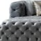 Homeroots Tufted Gray Velvet Modular U Shaped Sofa and Chaise Sectional With Toss Pillows 642272 - alternate 4