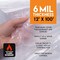 Xpose Safety Tarp, 12 ft x 100 ft, 6 Mil, White, Polyethylene, Fire Retardant C-612FR-X - alternate 6