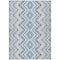 Homeroots 8' X 10' Navy Blue And Denim Blue Geometric Washable Indoor Outdoor Area Rug 581548 - alternate 9