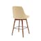 Armen Living Sicily 26in Swivel Walnut Wood Counter Stool in Cream Faux Leather LCSIBAWACR26 - alternate 8