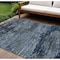 Homeroots 10' X 14' Blue And Navy Blue Abstract Washable Indoor Outdoor Area Rug 610431 - alternate 1