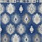 Homeroots 9' X 12' Navy Blue Ivory And Gray Southwestern Washable Indoor Outdoor Area Rug 615162 - alternate 7