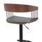 Armen Living Larisa Adjustable Walnut Wood Bar Stool in Gray Faux Leather with Black Metal LCLABAWAGRY - alternate 5
