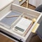 Martha Stewart Kerry 3 Pack Plastic Stackable Office Desk Drawer Organizers with Gold Trim, 9 x 6 BE-PB8974-G-3-CLRGLD-MS - alternate 8