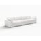 Homeroots 160" White Linen Blend Modular Sofa 714565 - alternate 4