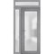 Vdomdoors Front Exterior Prehung FiberGlass Door Frosted Glass / Manux 8102 Grey Ash / Sidelight and Transom MANUX8102EXD-SS-W30+16 x H80+14-RH - alternate 1