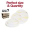 Smarty Had A Party White w/Gold Marble Stroke Round Plastic Dinnerware Set (120 Dinner Plates+120 Salad Plates), 240PK 900WGVP-CASE - alternate 7