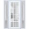 Vdomdoors Front Exterior Prehung FiberGlass Door Frosted Glass / Manux 8312 White Silk / 2 Sidelight Exterior MANUX8312EXD-WS-W12+36+12 x H80-LH - alternate 2