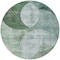 Homeroots 8' Mint Green And Fern Green Round Geometric Washable Indoor Outdoor Area Rug 604943 - alternate 7