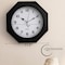 Clockswise 12-inch Non-Ticking Octagon Plastic Analog Wall Clock - Elegant Decorative Accent for Home QI004143.BK - alternate 8
