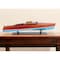 Homeroots 9" Blue and Brown Solid Wood Hand Painted Model Boat Tabletop Sculpture 401861 - alternate 8
