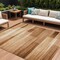 Homeroots 8' X 10' Rust And Ivory Striped Washable Indoor Outdoor Area Rug 630996 - alternate 1
