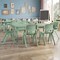 Flash Furniture 7 PC Plastic Activity Table and 6 Chairs Set, 10.5 inSeat Height-Sage YU-YCX-0013-2-RECT-TBL-SAGE-E-GG - alternate 1
