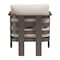 Homeroots 30" Brown Aluminum Outdoor Arm Chair with White Cushion 668767 - alternate 8