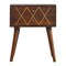 Homeroots 22" Brown Solid Wood Two Drawer Nightstand 651817 - alternate 1