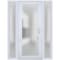 Vdomdoors Front Exterior Prehung FiberGlass Door Frosted Glass / Manux 8102 White Silk / 2 Sidelight Exterior MANUX8102EXD-WS-W16+30+16 x H80-LH - alternate 1