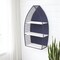 Homeroots 24" Navy Blue And White Metal and Wood Boat Shaped Bookcase 489055 - alternate 6