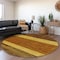 Homeroots 8' Terra Cotta Gold And Brown Round Abstract Washable Indoor Outdoor Area Rug 615304 - alternate 8