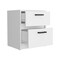 Homeroots 19" White Wood Two Drawer Nightstand 526153 - alternate 8