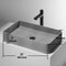 Vigo Basilica Gothic Gray Concreto Stone 23 in. L x 14 in. W x 4 in. H Rectangular Vessel Bathroom Sink VG04065 - alternate 5