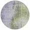 Homeroots 8' Olive Green And Purple Round Abstract Washable Indoor Outdoor Area Rug 587250 - alternate 5