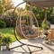 Leisuremod Summit Foldable Egg Swing Chair with Iron Stand, UV-Resistant Wicker, Weatherproof SSCBR-35BR - alternate 8