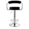 Elama 2 Piece Faux Leather Retro Adjustable Bar Stool in Black with Chrome Handles and Base ELM-709-BLK - alternate 8