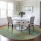 Homeroots 8' Artichoke Green Round Striped Washable Indoor Outdoor Area Rug 608451 - alternate 8