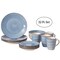 Dinewares 32 PC Spin Wash Dinnerware Dish Set for 8 Person, Mugs, Salad and Dinner Plates and Bowls QI004502.BL.2 - alternate 7