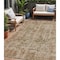 Homeroots 5' X 8' Beige And Copper Abstract Washable Indoor Outdoor Area Rug 615435 - alternate 1