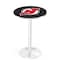 Holland Bar Stool Co 36" Chrome New Jersey Devils Pub Table, 36" dia. Top L214C3636NJDevl - alternate 1
