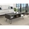 Homeroots 40" Espresso And Black Wood And Metal Coffee Table With Shelf 535057 - alternate 8