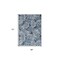 Homeroots 4' X 6' Navy Blue Sky Blue And Ivory Palm Leaf Indoor Outdoor Area Rug 552514 - alternate 9