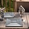 Smarty Had A Party 9.5" Silver Square Plastic Dinner Plates (120 Plates), 120PK 6949-CASE - alternate 1