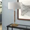 Homeroots 25" Gold and Oak Metal Two Light Table Lamp With White Drum Shade 523605 - alternate 9