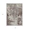 Homeroots 8' X 10' Taupe Ivory And Brown Damask Washable Indoor Outdoor Area Rug 596402 - alternate 8