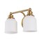 Jonathan Y Lydia 14" 2-Light Farmhouse Cottage Metal LED Vanity Light with Frosted Glass Shades, Brass Gold JYL7550B - alternate 6