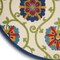 Homeroots 5' Navy Blue Beige Green Blue And Red Round Floral Indoor Outdoor Area Rug 546783 - alternate 9