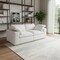 Homeroots 80" White Linen Blend Modular Sofa 714567 - alternate 7